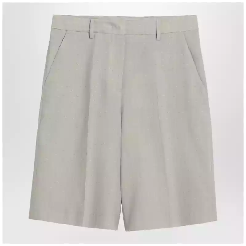 Golden Goose Beige mélange wool-blend bermuda