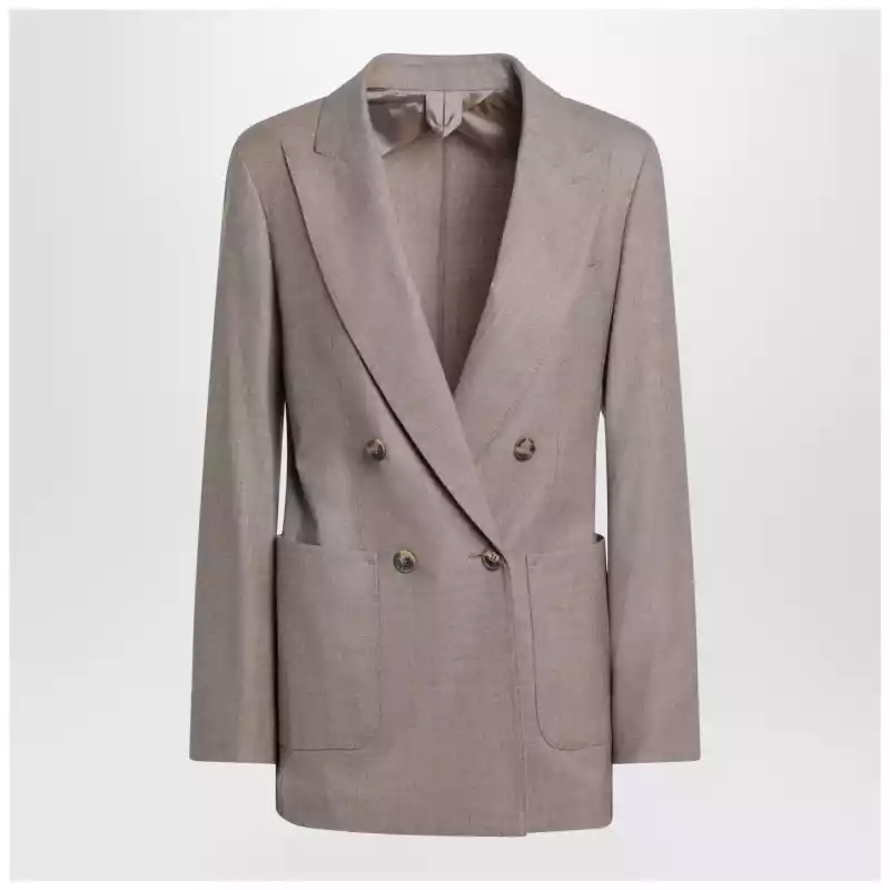HARALDCO_R_MAXM-002.x Max Mara Double-breasted cashmere jacket in dove color