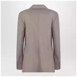 Max Mara Double-breasted cashmere jacket in dove color