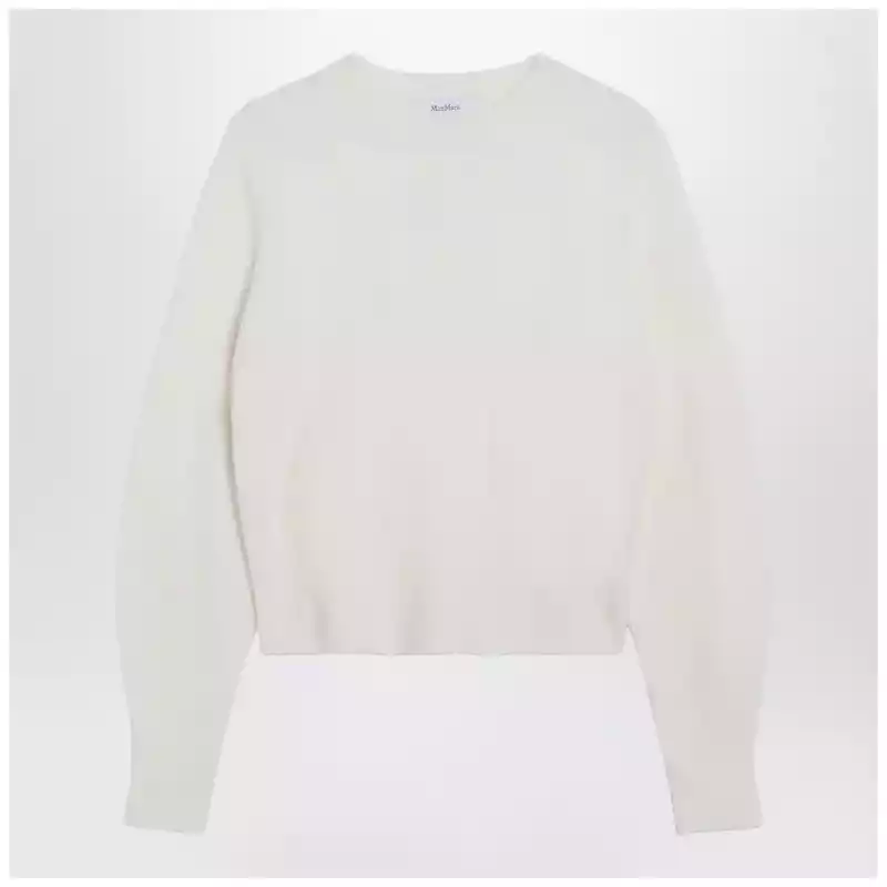 Max Mara Ivory sweater in stretch cashmere knit