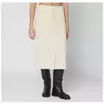Jil Sander Vanilla-coloured wool skirt