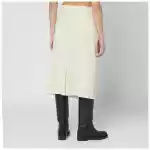 Jil Sander Vanilla-coloured wool skirt