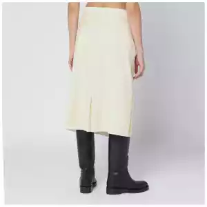 Jil Sander Vanilla-coloured wool skirt