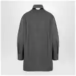 Jil Sander Grey wool shirt with scarf