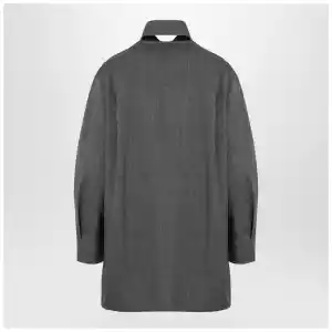 Jil Sander Grey wool shirt with scarf