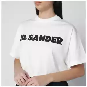 Jil Sander White wide t-shirt with logo