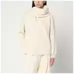 Jil Sander Ivory sweater in wool with scarf