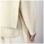 Jil Sander Ivory sweater in wool with scarf