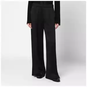 Jil Sander Black satin palazzo pants