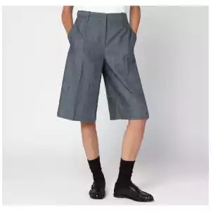 Jil Sander Bermuda in lana dark sky