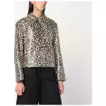 Jil Sander Leopard print jacket in coated fabric