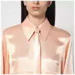 Jil Sander Shirt with pink tie in shiny viscose blend