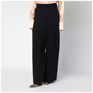 Jil Sander Wide black pants in silk blend
