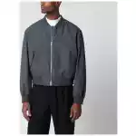 Jil Sander Grey cotton zip-up bomber jacket