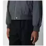 Jil Sander Grey cotton zip-up bomber jacket