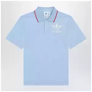 adidas by Wales Bonner Light blue polo shirt with logo