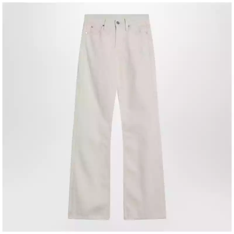 Calvin Klein Relaxed Flared beige jeans in linen blend