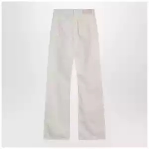 Calvin Klein Relaxed Flared beige jeans in linen blend