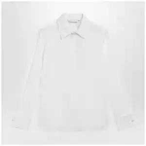 Max Mara White cotton shirt with logo