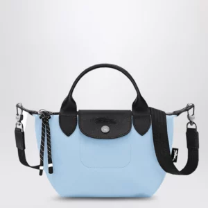 Longchamp XS Le Pliage Energy bag with handle in recycled canvas in Sky blue