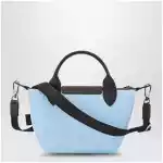Longchamp XS Le Pliage Energy bag with handle in recycled canvas in Sky blue