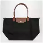 Longchamp Black Le Pliage Original L bag