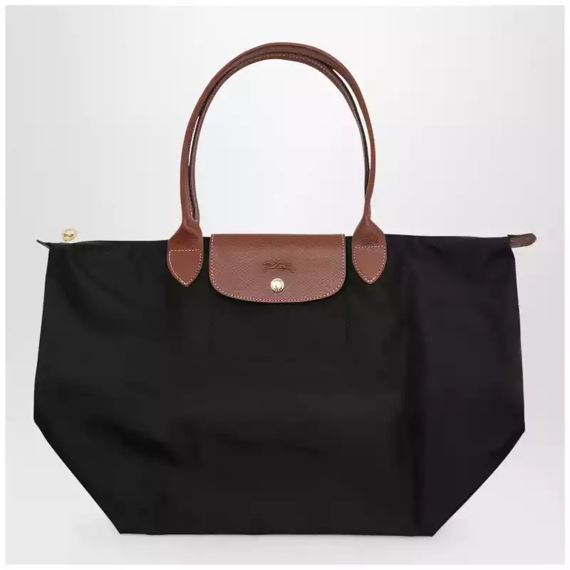 Longchamp Black Le Pliage Original L bag