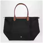 Longchamp Black Le Pliage Original L bag