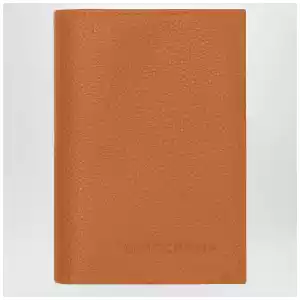 Longchamp Le Foulonné amber-coloured passport case