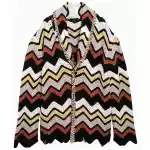 Alanui Cardigan in crochet zig zag multicolore