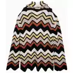 Alanui Cardigan in crochet zig zag multicolore