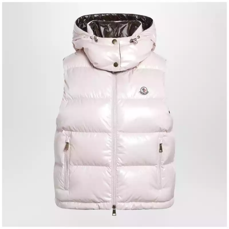 1A00005597EU_T_MONCL-519.x Moncler Niverolle short down vest in nylon, pink