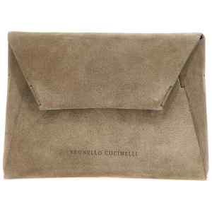 Brunello Cucinelli Monile Suede Clutch Bag