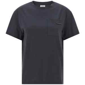 Brunello Cucinelli Shiny Tab T-shirt