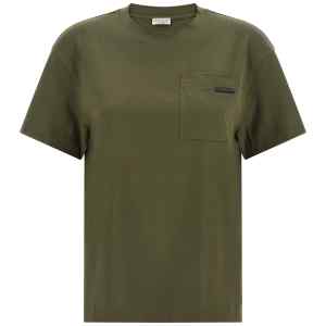 Brunello Cucinelli Shiny Tab T-shirt