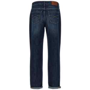 Brunello Cucinelli Logo Embroidery Jeans