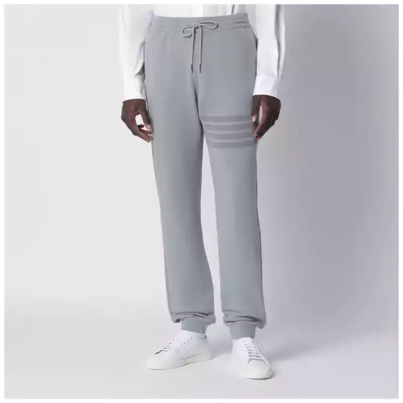 Thom Browne Grey cotton jogging trousers