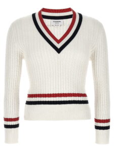 Thom Browne Rwb Intarsia Sweater