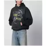 Represent Black faded sweatshirt with Eagle logo print