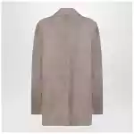 Brunello Cucinelli Light brown suede single-breasted blazer