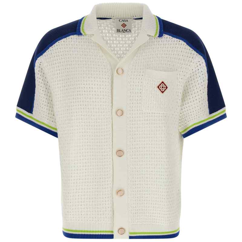 Casablanca Tennis Cotton Crochet Shirt