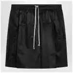 Moncler + Rick Owens Black drawstring kilt Shorts