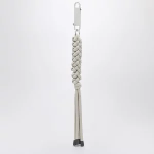 Moncler + Rick Owens Interwoven key holder in pearl color