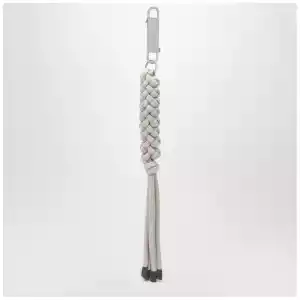 Moncler + Rick Owens Interwoven key holder in pearl color
