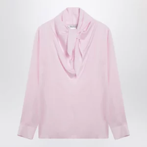 Max Mara Pink blouse in silk charmeuse