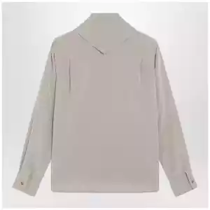 Max Mara Rock beige silk blouse with scarf