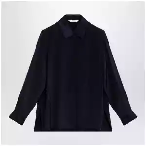 Max Mara Navy blue silk shirt