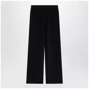 Max Mara Navy blue silk relaxed trousers