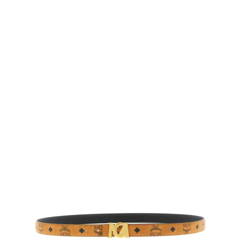 Mcm Logo Buckle Belt.