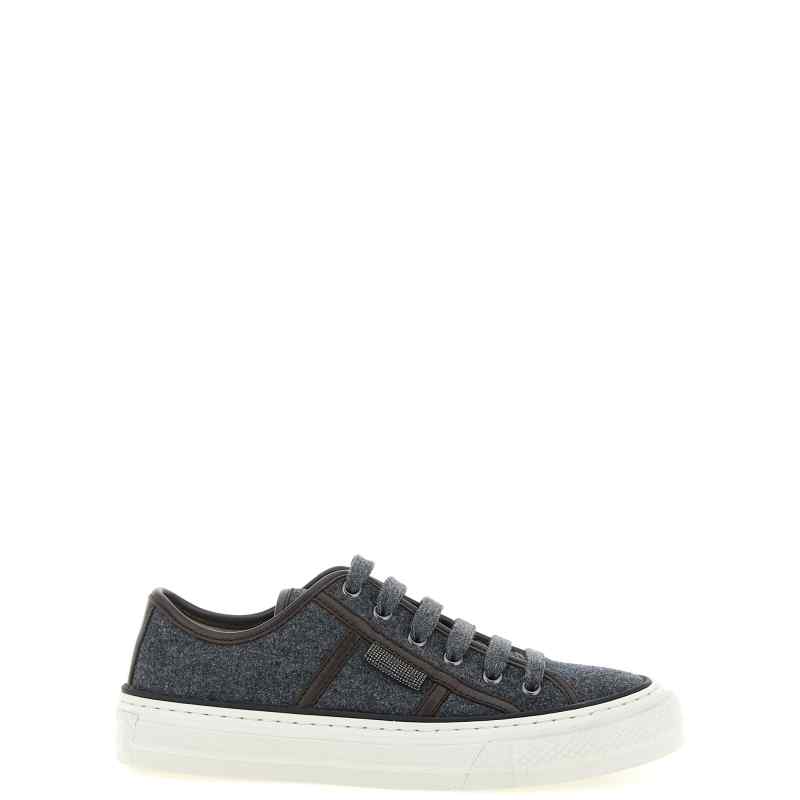 Brunello Cucinelli Shiny Tab Sneakers
